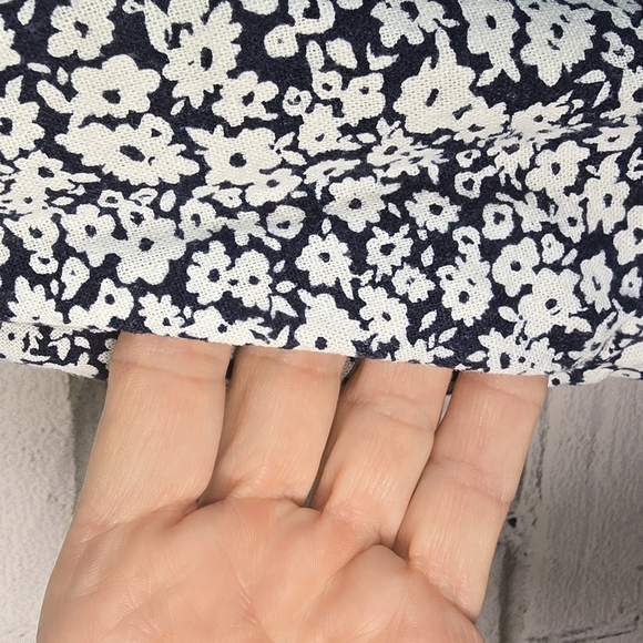 Floral Navy and White Dress Sundress Smocked Back, - Picture 5 of 7